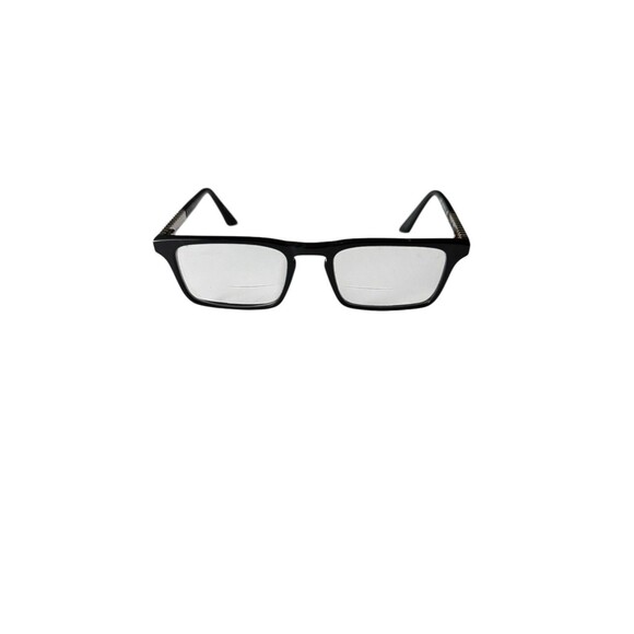 Cadillac CI1606 Black Silver TM GM Rectangle Full Rim Eyeglasses Frame - Picture 2 of 8